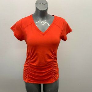 Hyba Women's Yoga Top Large Orange Polyester Stret